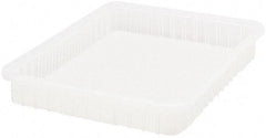 Quantum Storage - Clear Polypropylene Dividable Container - Stacking, 22-1/2" Long x 17-1/2" Wide x 3" High - Strong Tooling