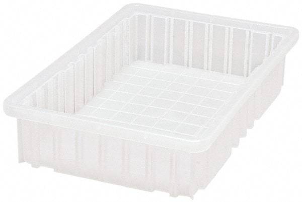 Quantum Storage - Clear Polypropylene Dividable Container - Stacking, 16-1/2" Long x 10.9" Wide x 3-1/2" High - Strong Tooling