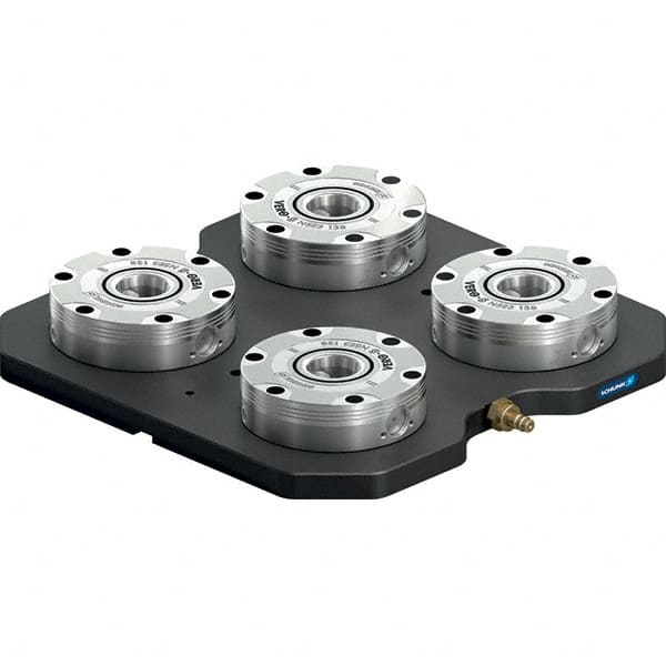 Schunk - NSL Manual CNC Quick Change Clamping Module - 4 Module Center, Top Mount, 7,500 kN Retention Force, 6 bar (87 Lb/Sq In) Unlocking Pressure, 0.005mm Repeatability - Strong Tooling