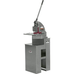 Jet - 6 x 6" Notching Dimension, Metal Notcher - 3/4" Stroke, 16 Gauge Max Mild Steel Capacity, 18 Ton Load Capacity, 22" Table Width x 23.2" Table Depth - Strong Tooling