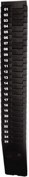 Lathem Time - 27" High x 3-7/8" Wide 25 Pocket Adjustable Time Card Rack - Black, Use with Time Cards - Strong Tooling