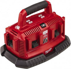 Milwaukee Tool - 18 Volt, 6 Battery Lithium-Ion Power Tool Charger - 30 min to 1 hr to Charge, Pass Through Plug Power Source - Strong Tooling