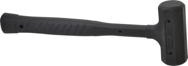 Paramount - 14 oz Head 1-1/8" Face Diam Rubber Dead Blow Hammer - 10-1/4" OAL, Rubber-Covered Steel Handle - Strong Tooling