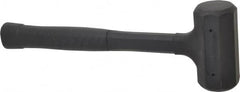 Paramount - 37 oz Head 1-3/4" Face Diam Rubber Dead Blow Hammer - 13-3/4" OAL, Rubber-Covered Steel Handle - Strong Tooling