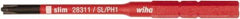 Wiha - 44mm Drive, #1 Reversible Phillips/Slotted Screwdriver Bit - 75mm OAL - Strong Tooling