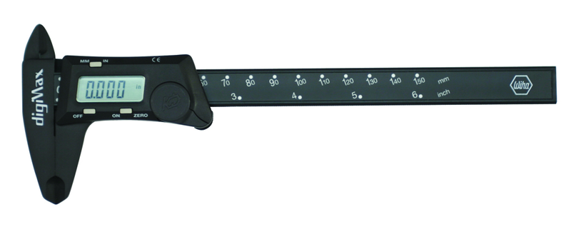 6" DigiMax Digital Caliper Inch & Metric Auto Switch On & Off - Strong Tooling