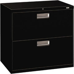 Hon - 30" Wide x 28-3/8" High x 19-1/4" Deep, 2 Drawer Roll-Out - Steel, Black - Strong Tooling