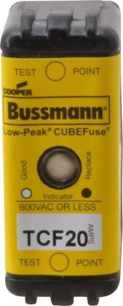 Cooper Bussmann - 300 VDC, 600 VAC, 20 Amp, Time Delay General Purpose Fuse - Plug-in Mount, 1-7/8" OAL, 100 at DC, 200 (CSA RMS), 300 (UL RMS) kA Rating - Strong Tooling