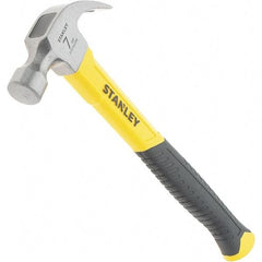 Stanley - 7 oz Head, Straight Rip Claw Hammer - 11.81" OAL, Steel Head, 0.91" Face Diam, Smooth Face, Fiberglass Handle with Rubber Grip - Strong Tooling