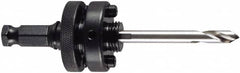 M.K. MORSE - 1-1/4 to 6" Tool Diam Compatibility, Hex Shank, High Speed Steel Integral Pilot Drill, Hole Cutting Tool Arbor - 7/16" Min Chuck, Hex Shank Cross Section, Quick-Change Attachment, For 1-1/4 to 6" Hole Saws - Strong Tooling