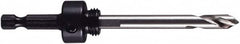 M.K. MORSE - 9/16 to 1-3/16" Tool Diam Compatibility, Hex Shank, High Speed Steel Integral Pilot Drill, Hole Cutting Tool Arbor - 1/4" Min Chuck, Hex Shank Cross Section, Threaded Shank Attachment, For 9/16 to 1-3/16" Hole Saws - Strong Tooling