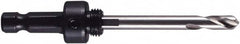 M.K. MORSE - 9/16 to 1-3/16" Tool Diam Compatibility, Hex Shank, High Speed Steel Integral Pilot Drill, Hole Cutting Tool Arbor - 3/8" Min Chuck, Hex Shank Cross Section, Threaded Shank Attachment, For 9/16 to 1-3/16" Hole Saws - Strong Tooling