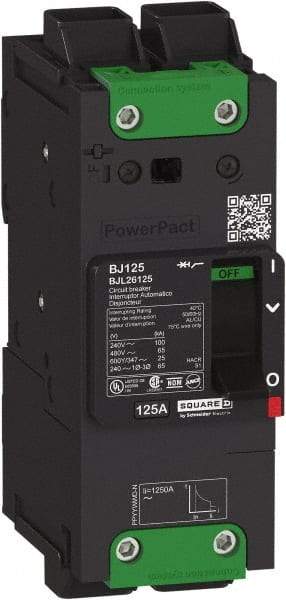 Square D - 20 Amp, 600Y/347 VAC, 3 Pole, Unit Mount B-Frame Circuit Breaker - Thermal-Magnetic Trip, 25 kA at 240 VAC, 18 kA at 277 VAC, 14 kA at 600Y/347 VAC Breaking Capacity, 14-3/0 AWG - Strong Tooling