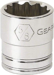 GearWrench - 1", 3/8" Drive, Standard Hand Socket - 6 Points, 1.319" OAL, Alloy Steel, Full Polish Finish - Strong Tooling