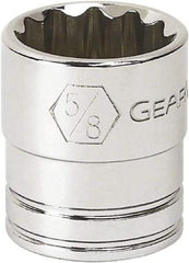 GearWrench - 5/8", 3/8" Drive, Standard Hand Socket - 6 Points, 0.984" OAL, Alloy Steel, Full Polish Finish - Strong Tooling