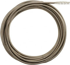 Milwaukee Tool - 5/16" x 25' Drain Cleaning Machine Cable - Inner Core Bulb Auger, 1-1/4" to 2-1/2" Pipe, Use with Milwaukee M18 Drain Snakes - Strong Tooling