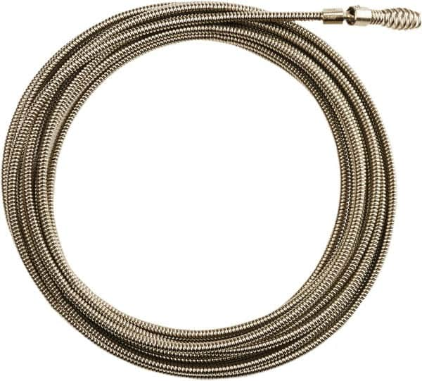 Milwaukee Tool - 5/16" x 25' Drain Cleaning Machine Cable - Inner Core Drophead, 1-1/4" to 2-1/2" Pipe, Use with Milwaukee M18 Drain Snakes - Strong Tooling