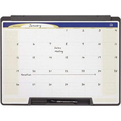 Quartet - 18" High x 24" Wide Magnetic Dry Erase Calendar - Melamine, Includes Accessory Tray/Rail & Dry-Erase Marker - Strong Tooling