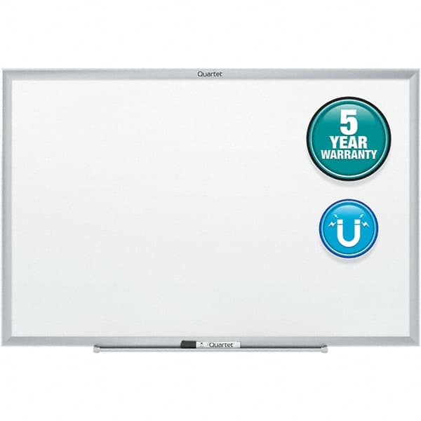 Quartet - 24" High x 36" Wide Magnetic Dry Erase Board - Steel, Includes Dry-Erase Marker & Mounting Kit - Strong Tooling