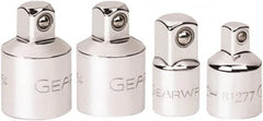 GearWrench - 1/4", 3/8" & 1/2" Drive Slim Line Head Adapter Set - Full Polish Chrome Finish, Various Lengths, Standard Head - Strong Tooling