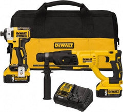 DeWALT - 20 Volt Cordless Tool Combination Kit - Includes 1/4" Brushless Impact Driver & SDS Plus Brushless Rotary Hammer, Lithium-Ion Battery Included - Strong Tooling