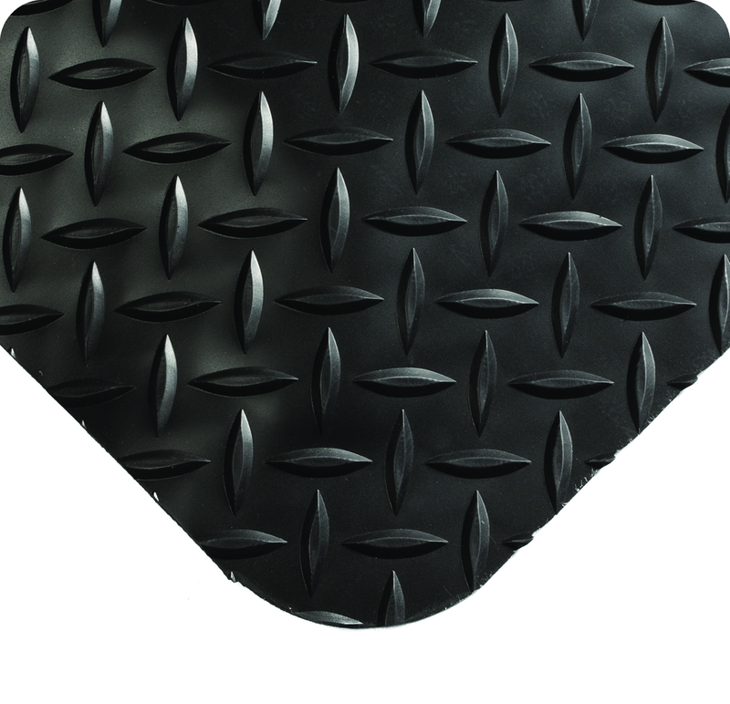 UltraSoft Diamond Plate Floor Mat - 3' x 5' x 15/16" Thick - (Black Diamond Plate) - Strong Tooling