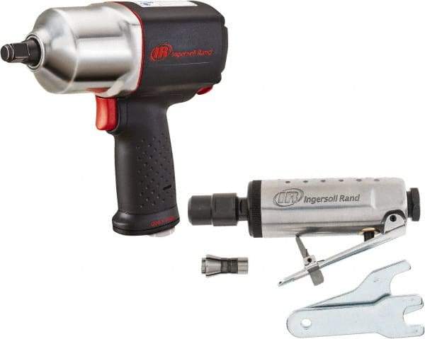 Ingersoll-Rand - 1/2" Drive, 11,000 RPM, 780 Ft/Lb Torque Impact Wrench - Pistol Grip Handle, 1,250 IPM, 5.8 CFM, 90 psi, 1/4" NPTF Inlet - Strong Tooling