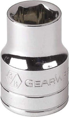 GearWrench - 1/4" Drive, Standard Hand Socket - 6 Points, Alloy Steel, Full Polish Finish - Strong Tooling