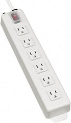 Tripp-Lite - 6 Outlets, 120 VAC15 Amps, 6' Cord, Power Outlet Strip - Keyhole, Tab Mount, 5-15 NEMA Configuration, 13-3/4" Strip - Strong Tooling