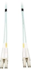 Tripp-Lite - 50' Long, LC/LC Head, Multimode Fiber Optic Cable - Aqua, Use with LAN - Strong Tooling