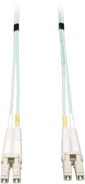 Tripp-Lite - 33' Long, LC/LC Head, Multimode Fiber Optic Cable - Aqua, Use with LAN - Strong Tooling