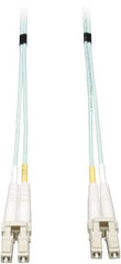 Tripp-Lite - 33' Long, LC/LC Head, Multimode Fiber Optic Cable - Aqua, Use with LAN - Strong Tooling