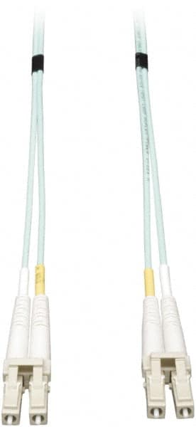 Tripp-Lite - 16' Long, LC/LC Head, Multimode Fiber Optic Cable - Aqua, Use with LAN - Strong Tooling