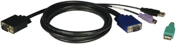 Tripp-Lite - 10' Long, HD15, PS/2, USB A/PS/2 Computer Cable - Black, Male x Male - Strong Tooling