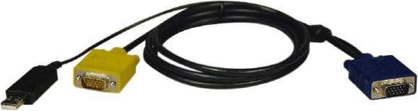 Tripp-Lite - 6' Long, HD15, HD15/USB A Computer Cable - Black, Male x Male x Male - Strong Tooling