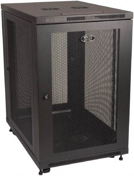 Tripp-Lite - 23.62" Overall Width x 18" Rack Height x 33-1/2" Overall Depth Data Cable Enclosure - 3,000 Lb Capacity, Black - Strong Tooling