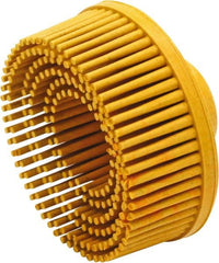 Value Collection - 2" 80 Grit Ceramic Straight Disc Brush - Threaded Hole Connector, 5/8" Trim Length, 1/4-20 Threaded Arbor Hole - Strong Tooling