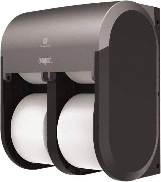 Georgia Pacific - Coreless Four Roll Plastic Toilet Tissue Dispenser - 11-3/4" Wide x 13-1/4" High x 6.9" Deep, Silver - Strong Tooling