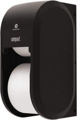 Georgia Pacific - Coreless Double Roll Plastic Toilet Tissue Dispenser - 6" Wide x 13-1/2" High x 6-1/2" Deep, Black - Strong Tooling