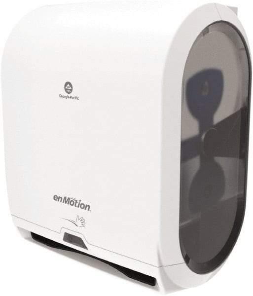 Georgia Pacific - Hands Free, Plastic Paper Towel Dispenser - 17.3" High x 14.7" Wide x 9-1/2" Deep, 1 Roll with Stub 10", White - Strong Tooling