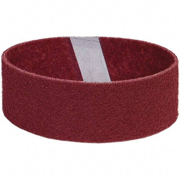 Norton - 3" Wide x 21" OAL, Aluminum Oxide Abrasive Belt - Aluminum Oxide, Fine, Nonwoven, Y Weighted Cloth Backing - Strong Tooling