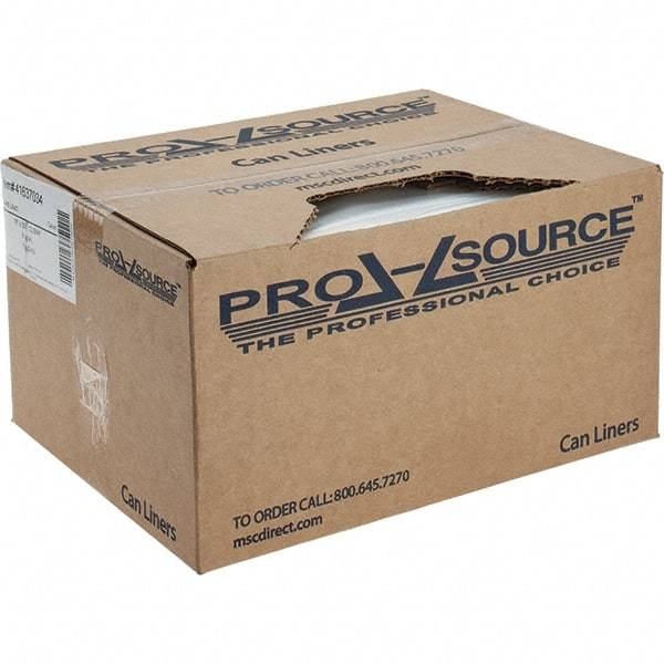 PRO-SOURCE - 24 Gal Capacity, Clear, Linear Low-Denstiy Polyethylene (LLDPE), Hazardous Waste Bag - 6 mil Thick x 18" Wide x 30" High, Roll - Strong Tooling