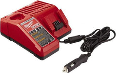 Milwaukee Tool - 12 & 18 Volt, 1 Battery Lithium-Ion Power Tool Charger - 3 hr to Charge, Vehicle Outlet Power Source - Strong Tooling