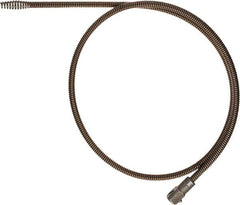 Milwaukee Tool - 0.3333" x 4' Drain Cleaning Machine Cable - Bulb Auger, 2" to 4" Pipe, Use with Milwaukee Urinal Augers - Strong Tooling