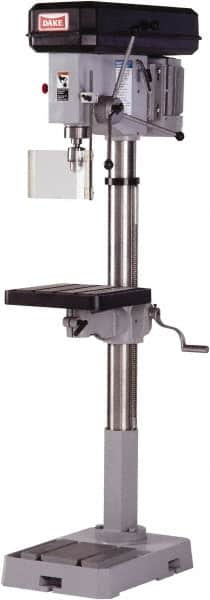 Dake - 18" Swing, Step Pulley Drill Press - 9 Speed, 2 hp, Single Phase - Strong Tooling