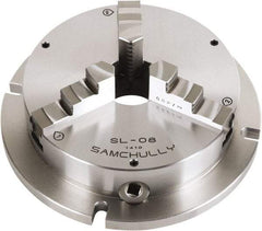 Samchully - 3 Jaw, 305mm Diam, Self Centering Manual Lathe Chuck - Plain Back Mount, Adjustable, 100mm Through Hole Diam, Forged Steel - Strong Tooling