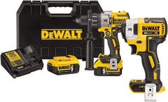 DeWALT - 20 Volt 1/2" Keyless Chuck Cordless Hammer Drill - 0 to 38,250 BPM, 0 to 2,000 RPM, Reversible - Strong Tooling