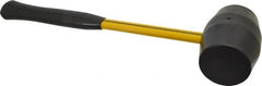 NUPLA - 2 Lb Head Rubber Mallet - 16-1/2" OAL, 16-1/4" Long Fiberglass Handle - Strong Tooling