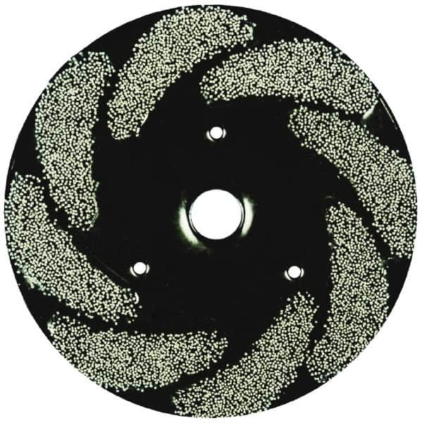 Osborn - 10" 180 Grit Silicon Carbide Crimped Disc Brush - Very Fine Grade, Plain Hole Connector, 1-1/2" Trim Length, 3/4" Shank Diam, 7/8" Arbor Hole - Strong Tooling