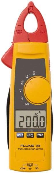 Fluke - 365, CAT III, Digital True RMS Clamp Meter with 0.7087" Detachable Jaws - 600 VAC/VDC, 200 AC/DC Amps, Measures Voltage, Current, Resistance - Strong Tooling